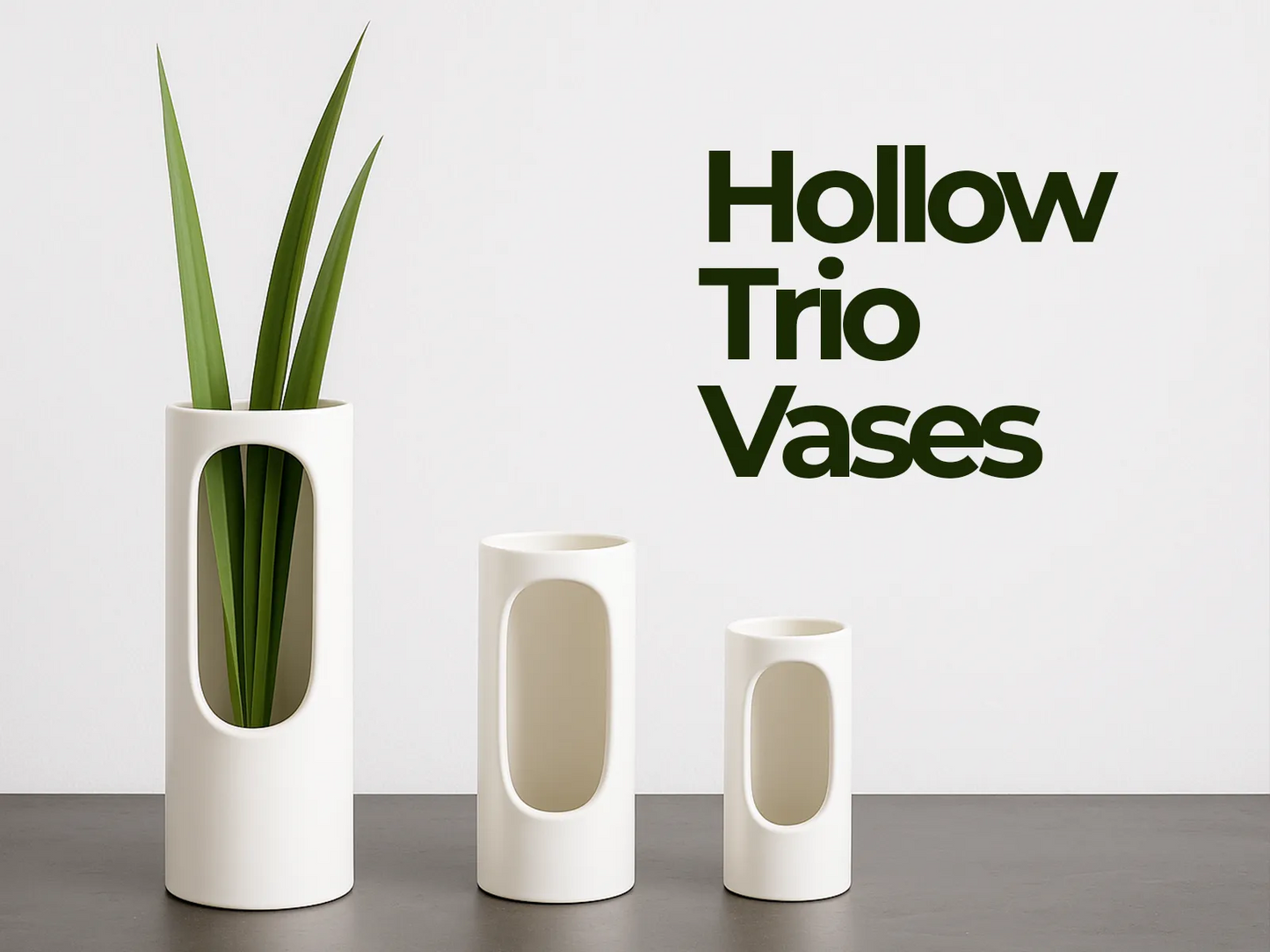 Hollow Trio Vases